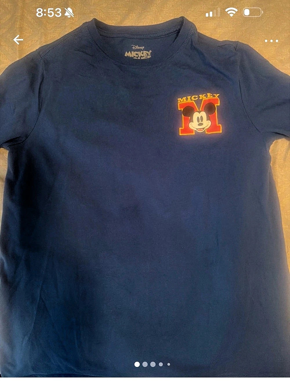 Disney Mickey Mouse Graphic Tee Blue & Red for boys size  XL